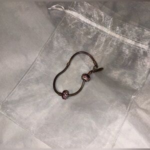 Pandora Silver Bracelet with 2 Charms